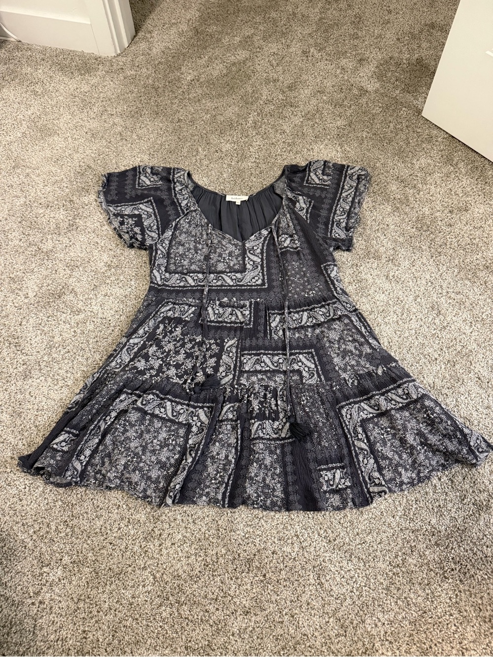 patchwork bandana mini dress